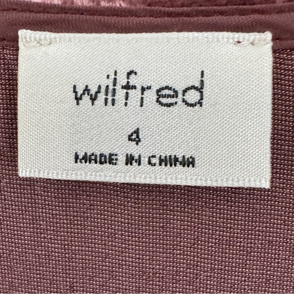 🌹 Wilfred Aritzia Burgundy Velvet Wrap Dress | Size 4 - Picture 4 of 7